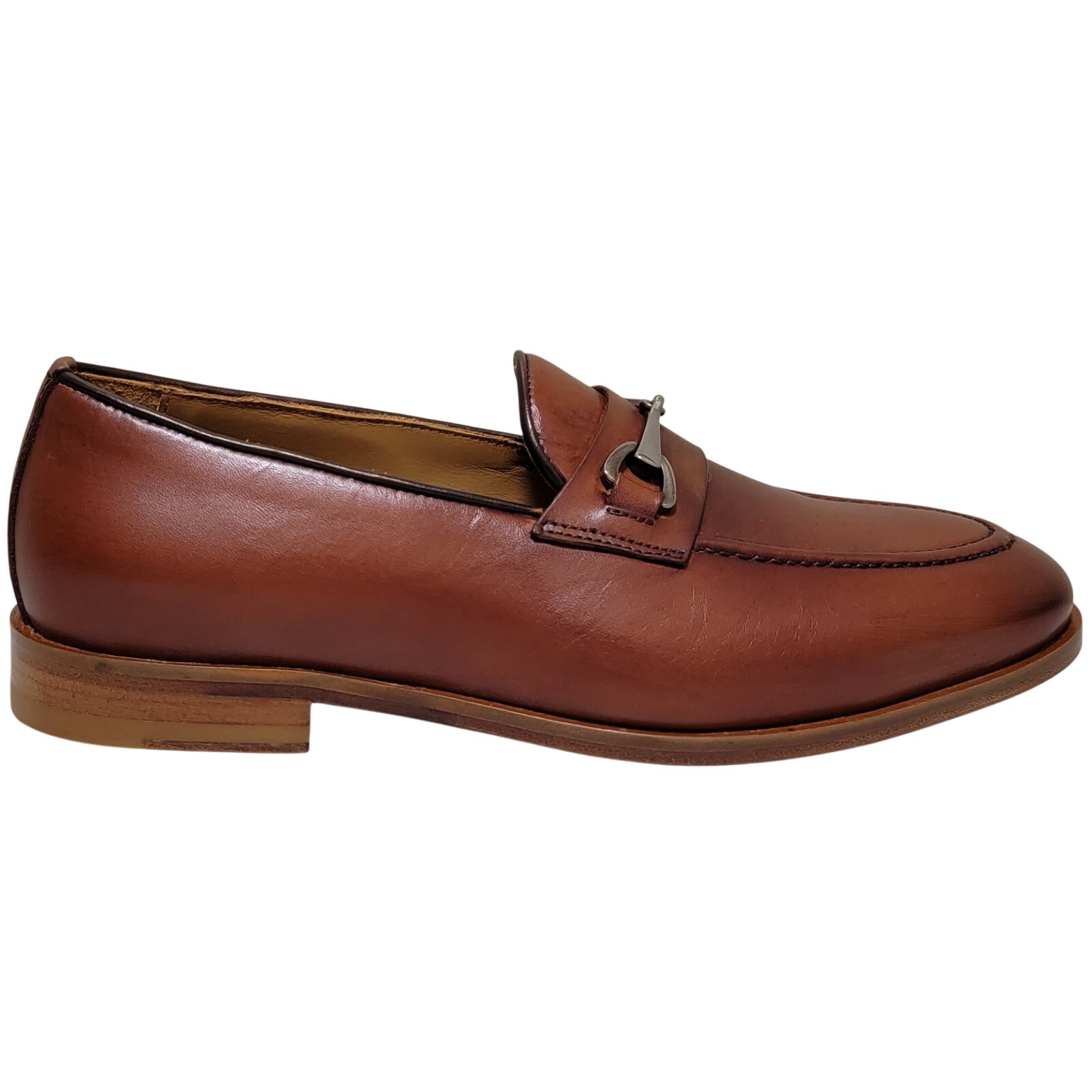 Taft Men Russell Slip On Horse Bit Loafers Size Us 8d Brown Full Grain Leather — image 2 of 6